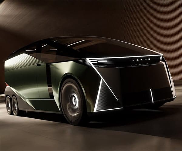 Lexus Unveils Eye-Catching 6-Wheeled LS Concept Minivan That Turns Heads