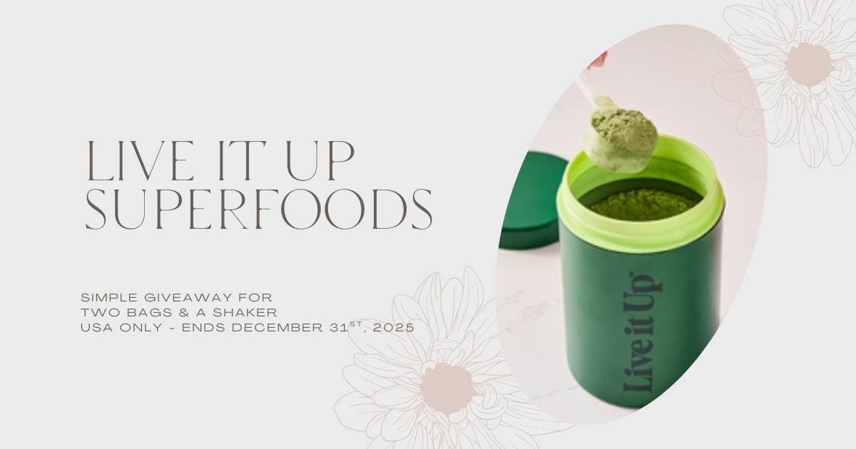 Enter the Live It Up Supergreens Giveaway for Your Daily Greens Boost