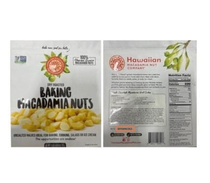 Hawaiian Macadamia Nut Co. Issues Urgent Recall on Baking Nuts
