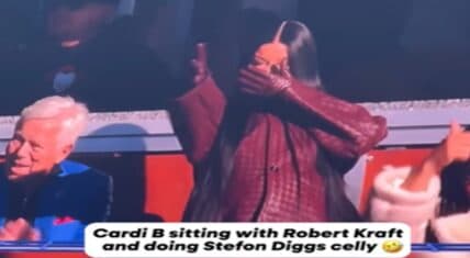 Cardi B Joins Patriots Owner Robert Kraft for Stefon Diggs Touchdown Dance