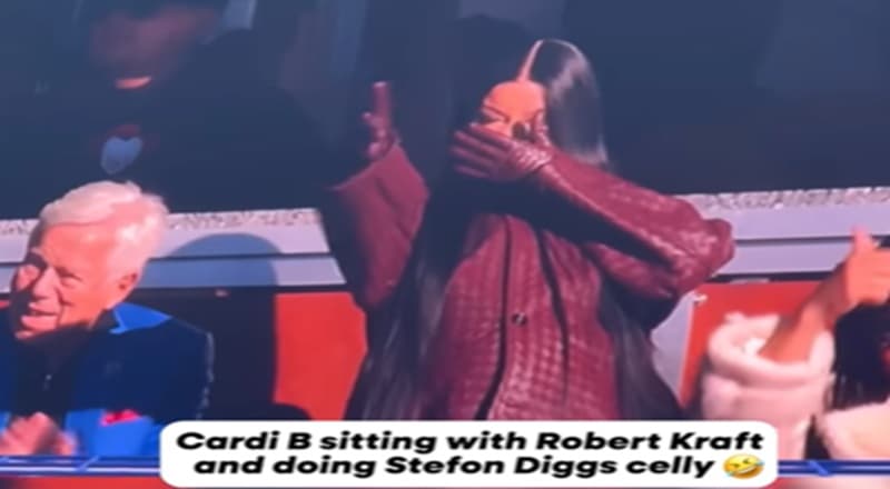 Cardi B Joins Patriots Owner Robert Kraft for Stefon Diggs Touchdown Dance