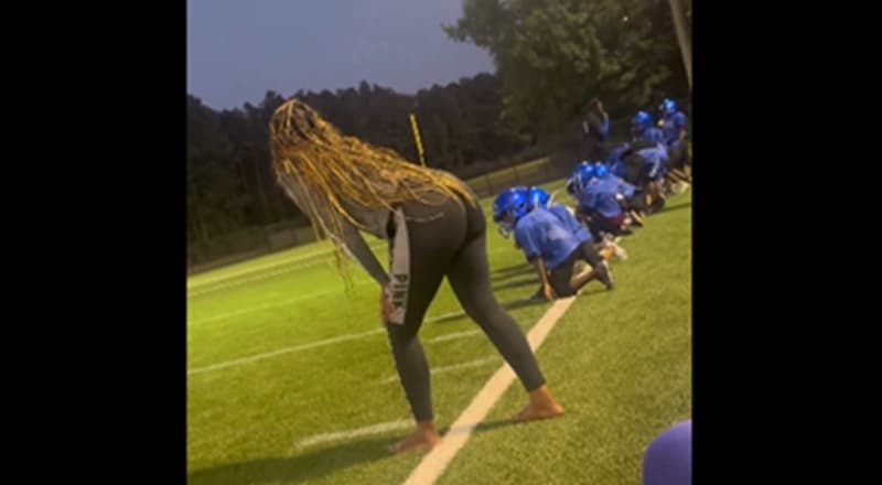 Bold Football Mom Stuns at Son's Practice, Igniting Online Buzz