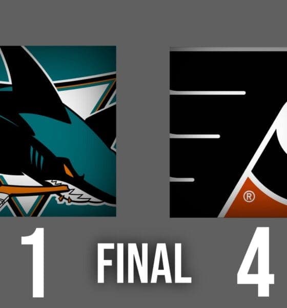 Flyers Beat Sharks 4-1 as Konceny Reaches 500 Points in Debut