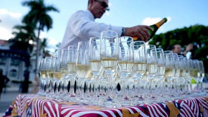 Kwesi Adofo-Mensah and J.J. McCarthy Share Awkward Moment Over Champagne