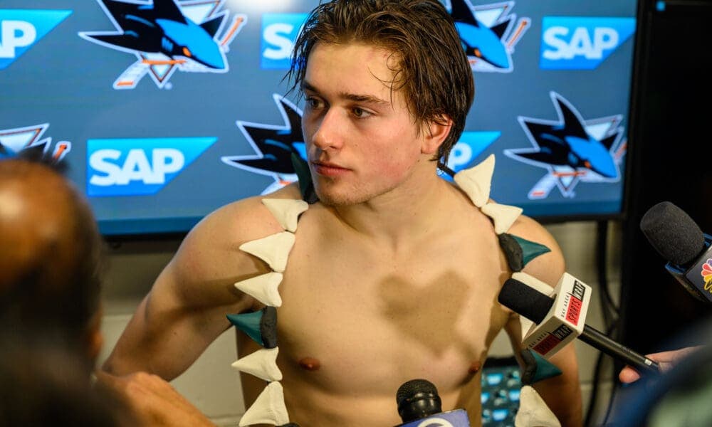 Celebrini Introduces Team Player of the Game Award for Sharks' Impact