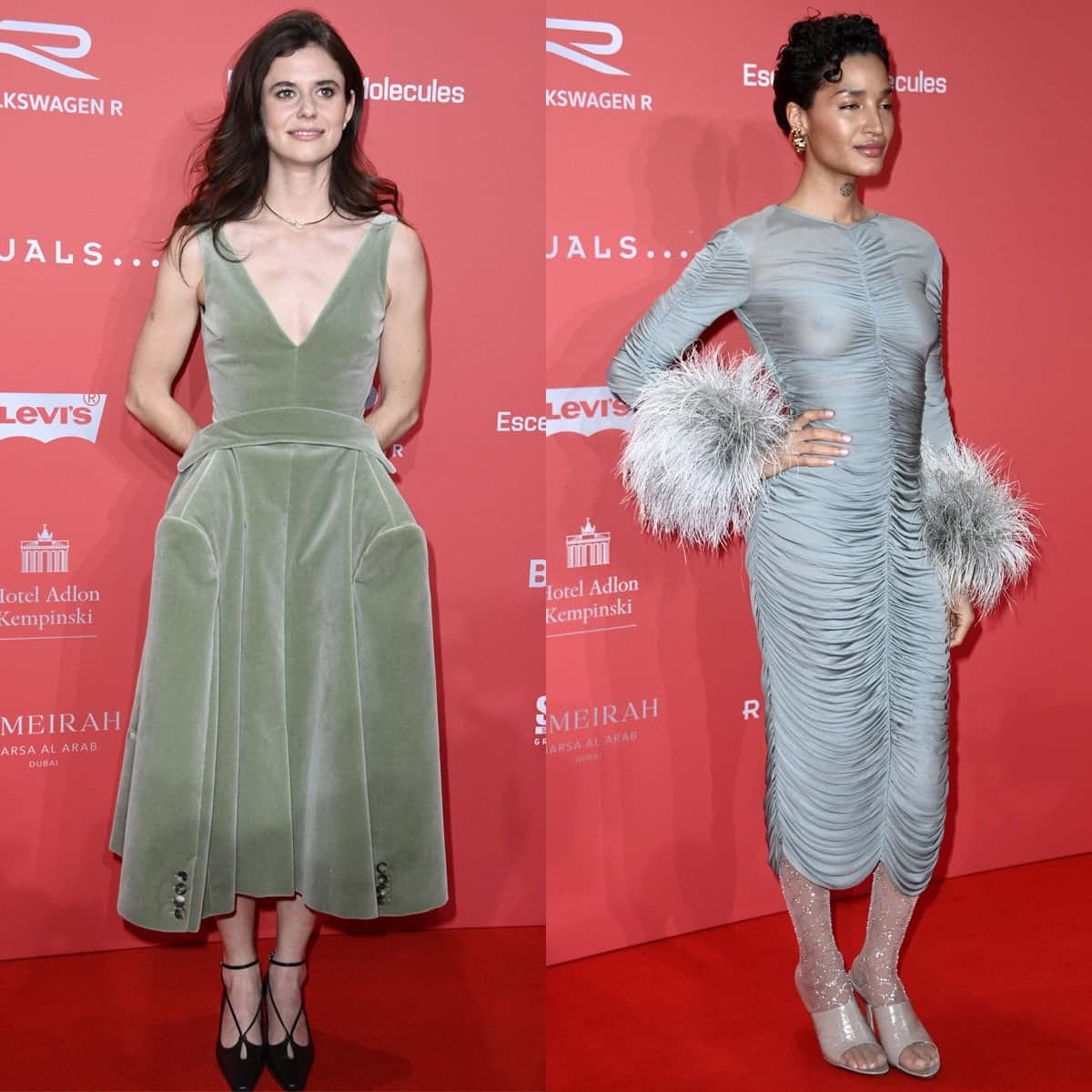 Alison Oliver and Indya Moore Dazzle at GQ Germany Awards in Gucci Heels