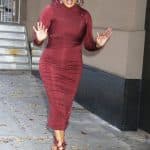 Vivica A. Fox Stuns in Burgundy Retrofête Dress for Holiday Campaign